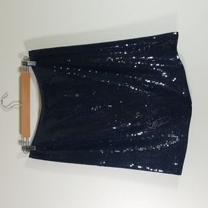 Ann Taylor black sequin skirt